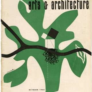 ARTS AND ARCHITECTURE, October 1948. New Lamps in Europe by Edgar Kaufmann, Eames Office’s Parke Meek Cover.