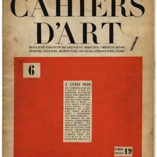 CAHIERS D’ART, Volume V, No. 6, 1930. Paris: Christian Zervos. Neutra, Disney, Fleischer, Klee, Stam, Picasso