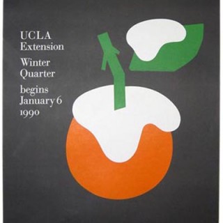 Rand, Paul: UCLA EXTENSION WINTER QUARTER BEGINS JANUARY 6 1990. Original University of California Poster.