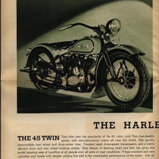 Harley-Davidson Motor Company: 1936 . . . AND WAY OUT IN FRONT (brochure title). Milwaukee, 1936.