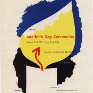 Rand, Paul: INTERFAITH DAY CEREMONIES. New York City: The Interfaith Movement, Inc., (1948).
