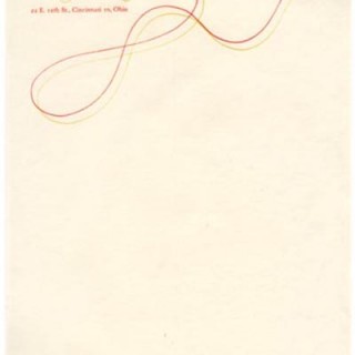Rand, Paul: PORTFOLIO Letterhead, Mailing Envelope and Reply Card set. Cincinnati: Zebra Press, c. 1950.