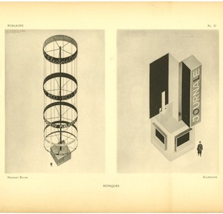 Bayer, Herbert: Collotype from PUBLICITE PRESENTE PAR A.M. CASSANDRE. Paris: Charles Moreau, c. 1929.