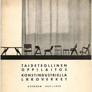 TAIDETEOLLINEN OPPILAITOS [KONSTINDUSTRIELLA LÄROVERKET: ATENEUM 1950 – 1951]. Tapio Wirkkala. Helsinki, 1952.