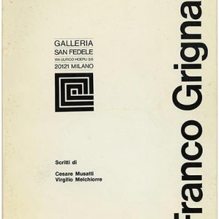 Grignani, Franco. Musatti & Melchiorre: FRANCO GRIGNANI. Milan: Galleria San Fedele and Ulrico Hoepli, 1969.