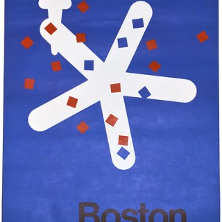 Rand, Paul: BOSTON: A NEW NATIONAL PARK, 1975. Poster Inscribed to Gene & Helen Federico with Gift Note.