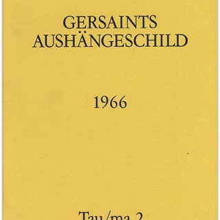 Kolář, Jiří: GERSAINTS AUSHÄNGESCHILD 1966. [Florence: Achille Maramotti, 1976: from Tau / Ma 2]