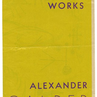 Calder, Alexander: ALEXANDER CALDER: RECENT WORKS. New York: Pierre Matisse Gallery, 1941. Single fold announcement on multicolor stock. (Duplicate)