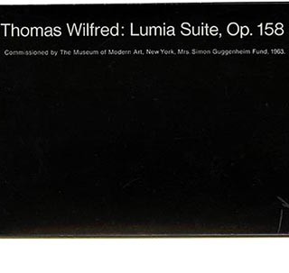 Wilfred, Thomas: LUMIA SUITE, Op. 158. New York: Museum of Modern Art, 1963. Bound set of 12 detachable color postcards.