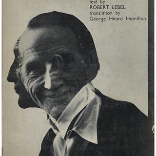 DUCHAMP, MARCEL. Robert Lebel: MARCEL DUCHAMP. New York and London: Grove Press and the Trianon Press, 1959. Design by Marcel Duchamp & Arnold Fawcus.