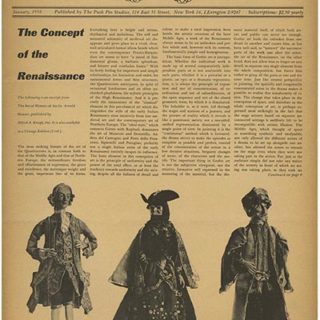 PUSH PIN MONTHLY GRAPHIC No. 12, January 1958. The Renaissance according to John Alcorn, Seymour Chwast, Milton Glaser & Reynold Ruffins.