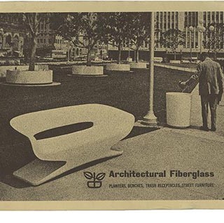 Architectural Pottery: ARCHITECTURAL FIBERGLASS [Planters, Benches, Trash Receptacles, Street Furniture]. Los Angeles: Architectural Pottery, August 1965.