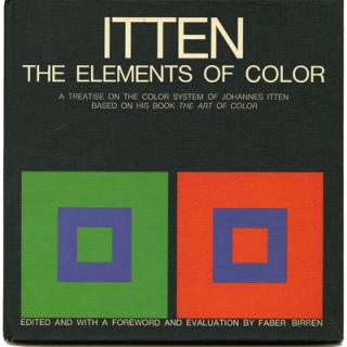 Itten, Johannes: THE ELEMENTS OF COLOR. New York: Van Nostrand Reinhold, 1970. Edited by Faber Birren.