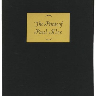 KLEE, PAUL. James Thrall Soby: THE PRINTS OF PAUL KLEE. New York: Curt Valentin, 1945. First edition [1,000 copies].