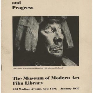 MUSEUM OF MODERN ART FILM LIBRARY: WORK AND PROGRESS. New York : Museum of Modern Art Film Library, 1937. Iris Barry [Curator].