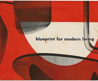 Nelson, George: BLUEPRINT FOR MODERN LIVING. Zeeland, MI: The Herman Miller Furniture Company, [1948]. Designs by George Nelson, Isamu Noguchi, Paul Laszlo and Charles Eames.