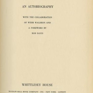 Starrett, Paul : CHANGING THE SKYLINE AN AUTOBIOGRAPHY. New York: Whittlesey House/McGraw-Hill, 1938.