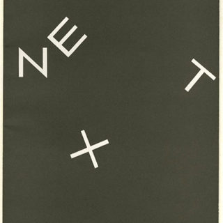 Rand, Paul: [NEXT] THE SIGN OF THE NEXT GENERATION OF COMPUTERS FOR EDUCATION. Weston, CT: Paul Rand, Spring 1986. Logo Design Presentation Book for Steve Jobs