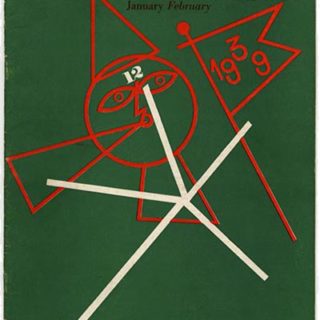 DIRECTION Volume 2, No. 1, January/February 1939. Paul Rand Cover Design; Calendar of the World: Le Corbusier; “Primitive Music” mural by Seymour Fogel.