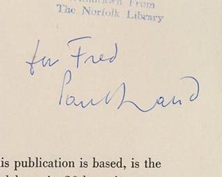 RAND, PAUL. An inscribed copy: MODERN ART IN YOUR LIFE. New York: Museum of Modern Art, 1949. First edition [MoMA Bulletin, V. 17, No. 1, 1949].