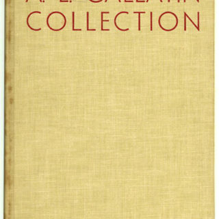 Gallatin, A. E. et al.: A. E. GALLATIN COLLECTION [“Museum of Living Art”]. Philadelphia, PA:  Philadelphia Museum of Art, 1954. First edition [1,500 copies].