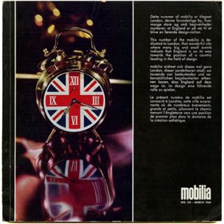 Mobilia no. 152. March 1968. Furniture, Fashions, Fabrics, Decorative Arts, and Industrial Design in London 1968.