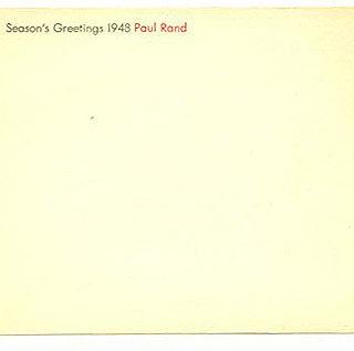 Rand, Paul: SEASON’S GREETINGS 1948. [New York: Paul Rand, 1948].