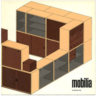 Mobilia nos. 280/281, 1978. Salone del mobile: furniture reissues by Cassina, etc.