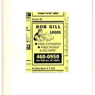 Gill, Bob [Designer]: BOB GILL LOGOS [New York: n. d.].