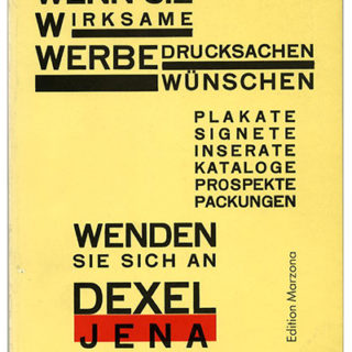 DEXEL, WALTER. Friedrich Friedl: WALTER DEXEL: NEUE REKLAME. Düsseldorf: Edition Marzona, 1987. (Duplicate)