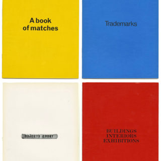 Crosby/Fletcher/Forbes: A BOOK OF MATCHES / TRADEMARKS / OBJECTS COUNT / BUILDINGS INTERIORS EXHIBITIONS. London: c. 1967].