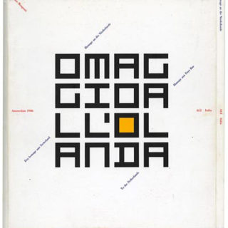 AGI: OMAGGIO ALL’OLANDA [Homage to the Netherlands]. Milan: Arti Grafiche Nidasio, [1986], published in an edition of 150 copies.