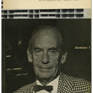 ZODIAC 1: International Magazine of Contemporary Architecture. Milan: Edizioni di Comunità,  1957. Bruno Alfieri [Publishing Director], Roberto Sambonet [Art Director].