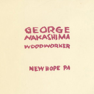 Nakashima, George: GEORGE NAKASHIMA WOODWORKER, NEW HOPE, PA. May 1955. Marketing Poster and Studio Pricelist.