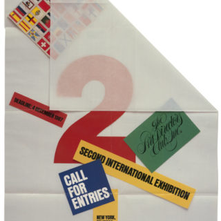 Glaser, Milton: SECOND INTERNATIONAL EXHIBITION CALL FOR ENTRIES [Poster Title]. New York: The Art Directors Club, Inc. 1987.