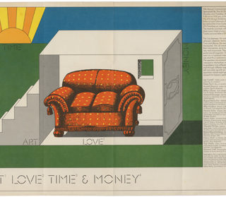 Glaser, Milton: ART, LOVE, TIME & MONEY . . .  [Poster Title]. New York: The Art Directors Club, Inc. [1968].
