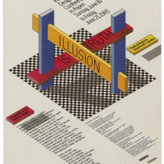 Glaser, Milton: ILLUSION IS TRUTH [Poster Title]. Aspen, CO: International Design Conference in Aspen, 1985.