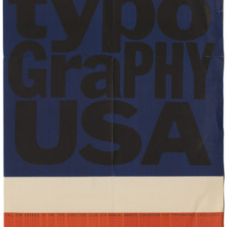 Komai, Ray [Designer]: TYPOGRAPHY USA [Call for Entries to the Type Directors Club 5th Annual Awards Exhibit of Typographic Excellence]. New York: The Type Directors Club of New York, 1959.