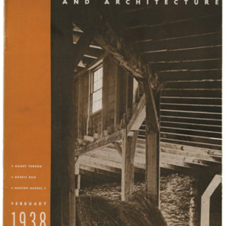 Gropius, Walter: AMERICAN ARCHITECT AND ARCHITECTURE, February 1938. A Way Out Of The Housing Confusion, with Herbert Matter Frontispiece Collage.