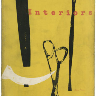 INTERIORS + INDUSTRIAL DESIGN, June 1953. Alvin Lustig Portfolio ’53: 8 Pages and 19 images.