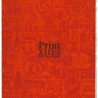 PRINT, May 1959. Corporate Identity:  Eliot Noyes and Paul Rand, William Golden, Alvin Lustig, Herbert Matter,  Saul Bass, George Nelson, etc.