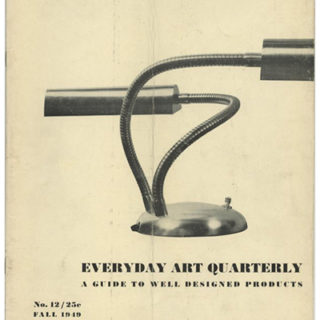 EVERYDAY ART QUARTERLY 12 [A Guide To Well Designed Products]. Minneapolis: Walker Art Center, Fall 1949. Lamps and Lighting.