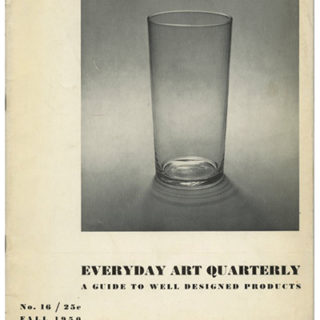 EVERYDAY ART QUARTERLY 16 [A Guide To Well Designed Products]. Minneapolis: Walker Art Center, Fall 1950. The Tradition in Good Design: 1940-1950.