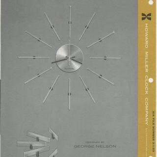 Nelson, George: THE HOWARD MILLER COLLECTION [Clocks, Built-In Clocks, Net Lights, The Lantern Collection, Ribbon Wall, Floor Planters and Room Dividers]. Zeeland, MI: Howard Miller Clock Company, n. d.