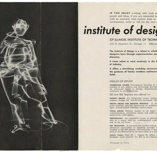 Institute Of Design of Illinois Institute Of Technology. Chicago, IL: Institute of Design, n. d [circa 1946 from the 632 N. Dearborn Street address].