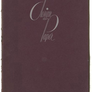 DESIGN AND PAPER No. 9. New York: Marquardt & Company Fine Papers, n.d. [c. 1942]. Robert L. Leonard.