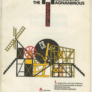 MEYERHOLD, Vsevolod: THE MAGNANIMOUS CUCKOLD: AN EVENING OF RUSSIAN CONSTRUCTIVIST THEATRE. New York: The Guggenheim Museum, 1981.