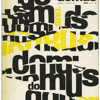 DOMUS 362. Milan, Editoriale Domus: Gennaio 1960. William Klein cover design.