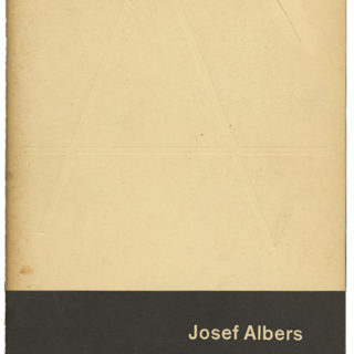 ALBERS, Josef. Justus Bier [foreword]: JOSEF ALBERS. Raleigh, NC: North Carolina Museum of Art, February 1962.