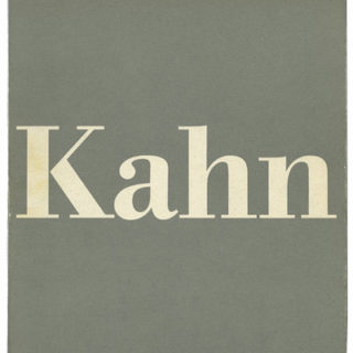 KAHN, LOUIS I. Brownlee and De Long: LOUIS I. KAHN: IN THE REALM OF ARCHITECTURE. Los Angeles and New York: The Museum of Contemporary Art and Rizzoli, 1991.